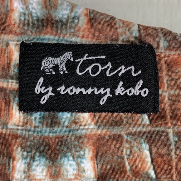 Torn by Ronny Kobo Women's Bodycon One Shoulder Multicolor Bodycon Dress Size XS - Picture 8 of 13